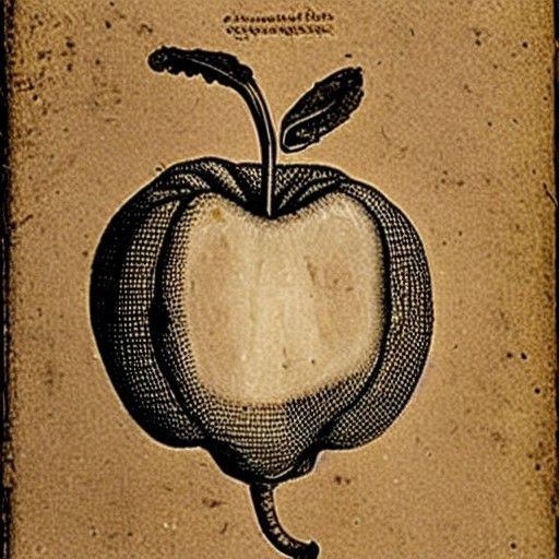 apple core with teeth, 17th century