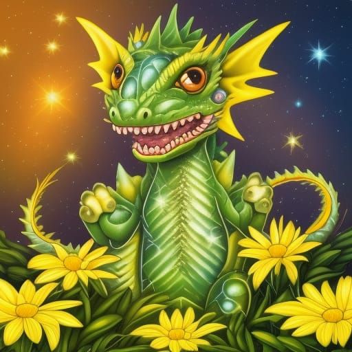Green Flower Dragon