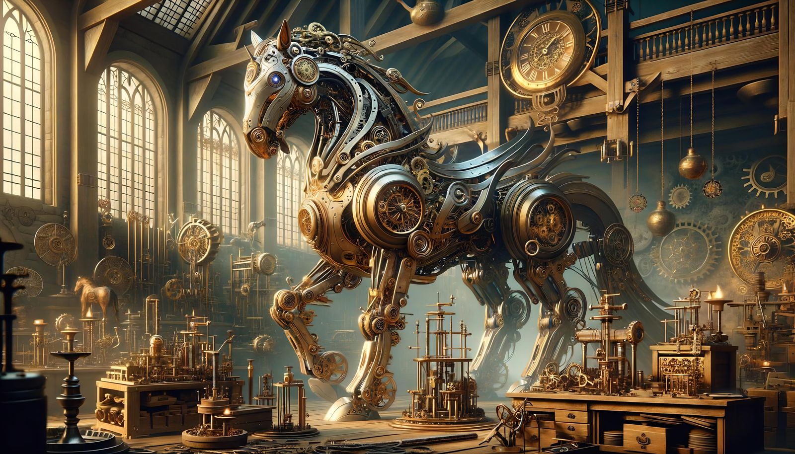 DND Series: Clockwork Steed (Monster/Construct) - AI Generated Artwork ...