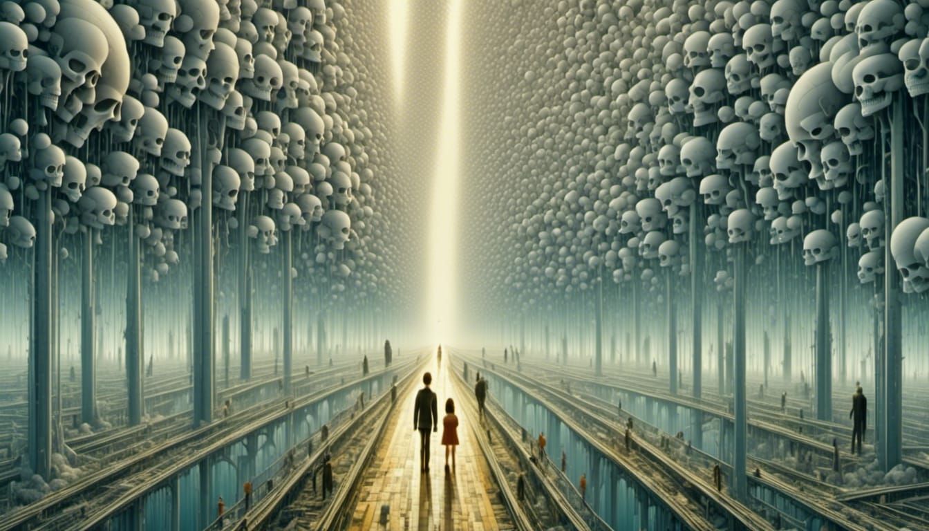 Unsettling Goth Family in Wasteland Apocalypse