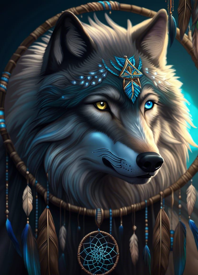 Wolf Dreamcatcher  by @weresl0th