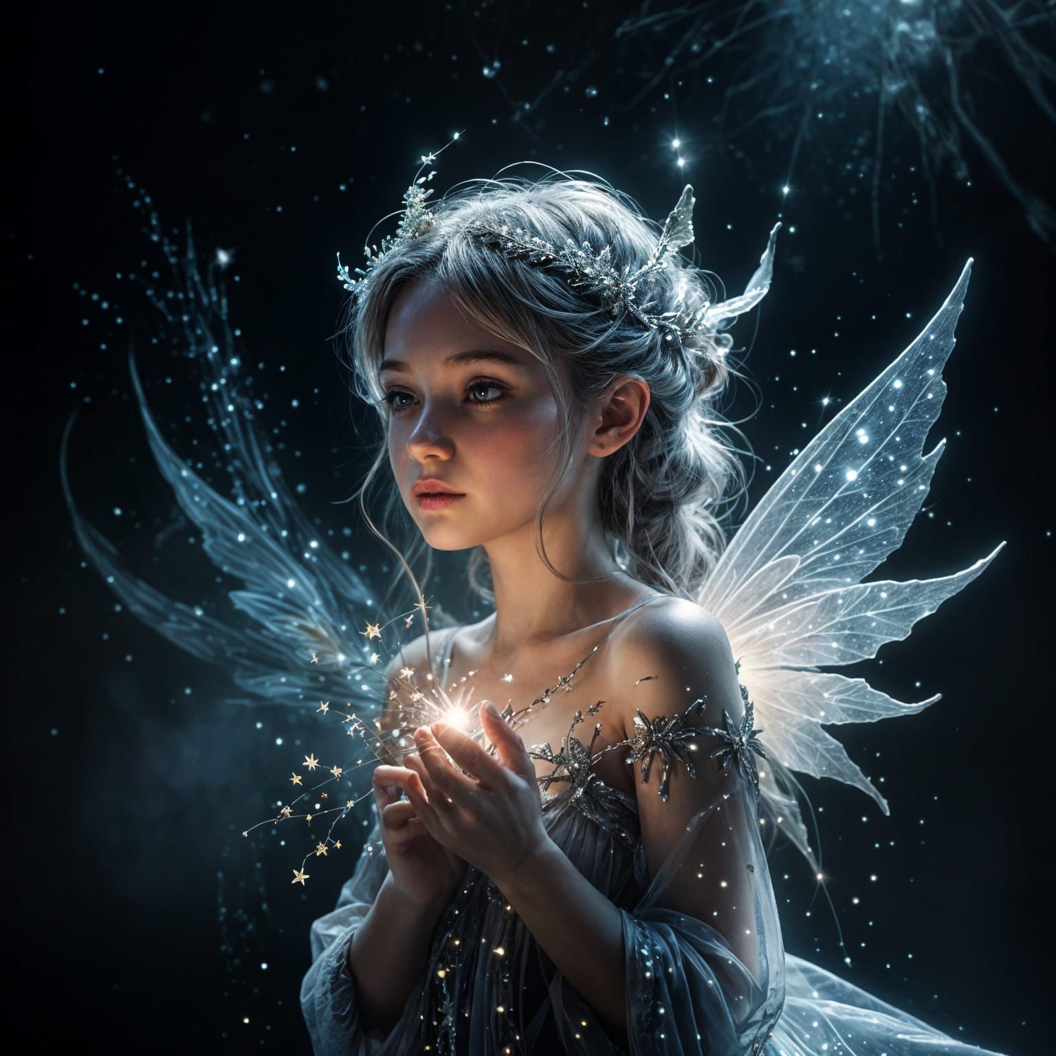 Ethereal Fairy in Cosmic Twilight