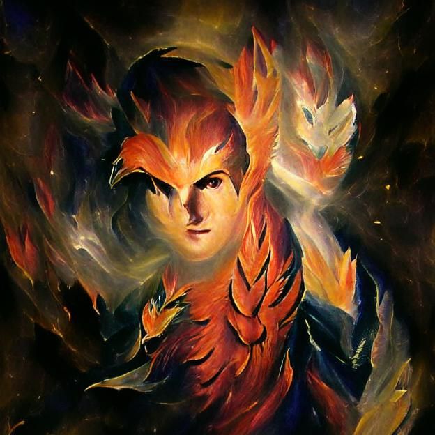 A painting of the immortal phoenix