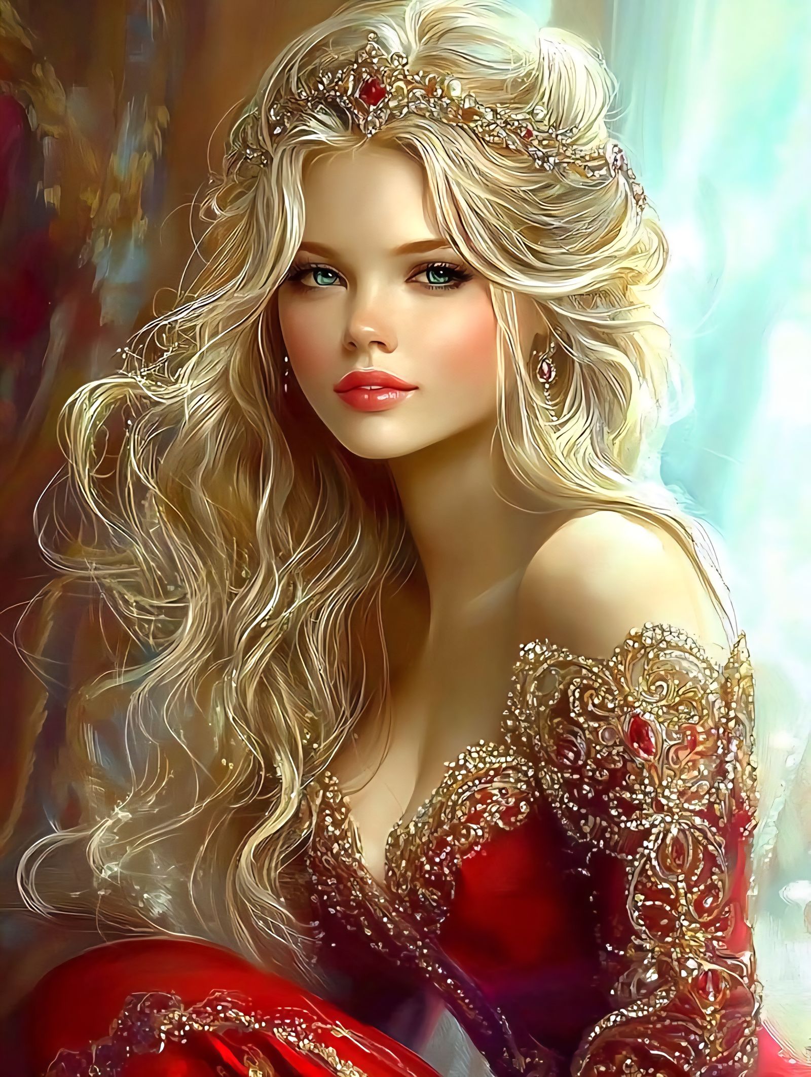 Прекрасная голубоглазая девушка