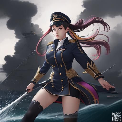 Anime navy military black hair youn... - OpenDream