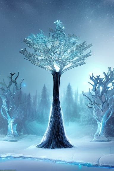 Blue ice - AI Generated Artwork - NightCafe Creator