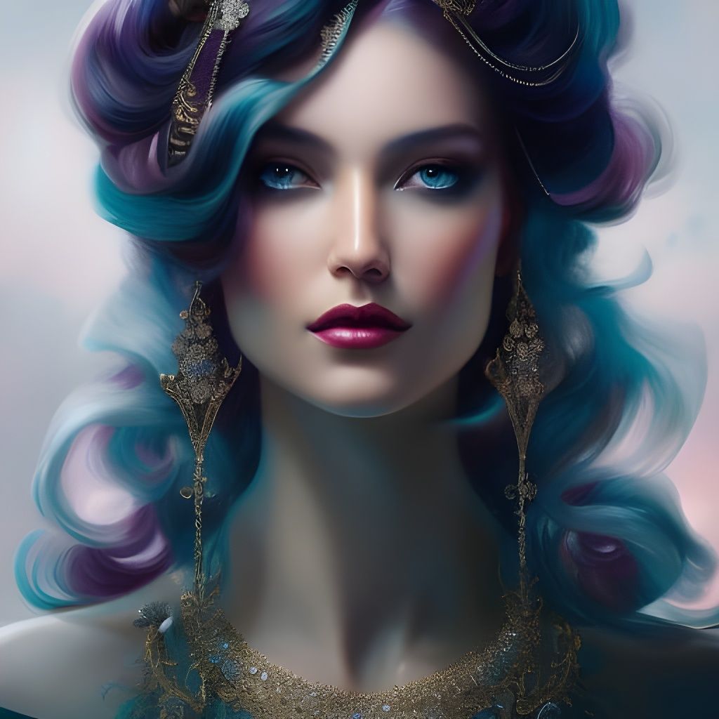 BLUE LADY AI Generated Artwork NightCafe Creator
