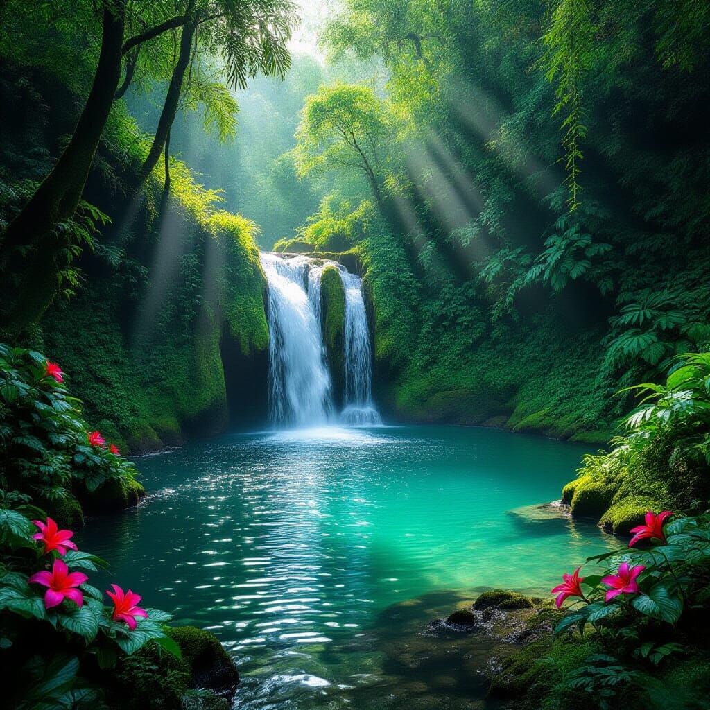 Hidden Waterfall  by @Stutzy