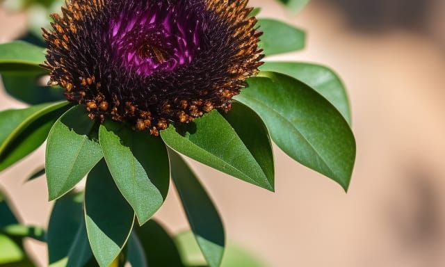 black dahlia in bloom, Professional photography, natural lig...