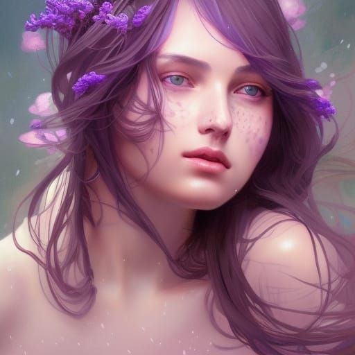 Goddess of lavender - AI Generated Artwork - NightCafe Creator