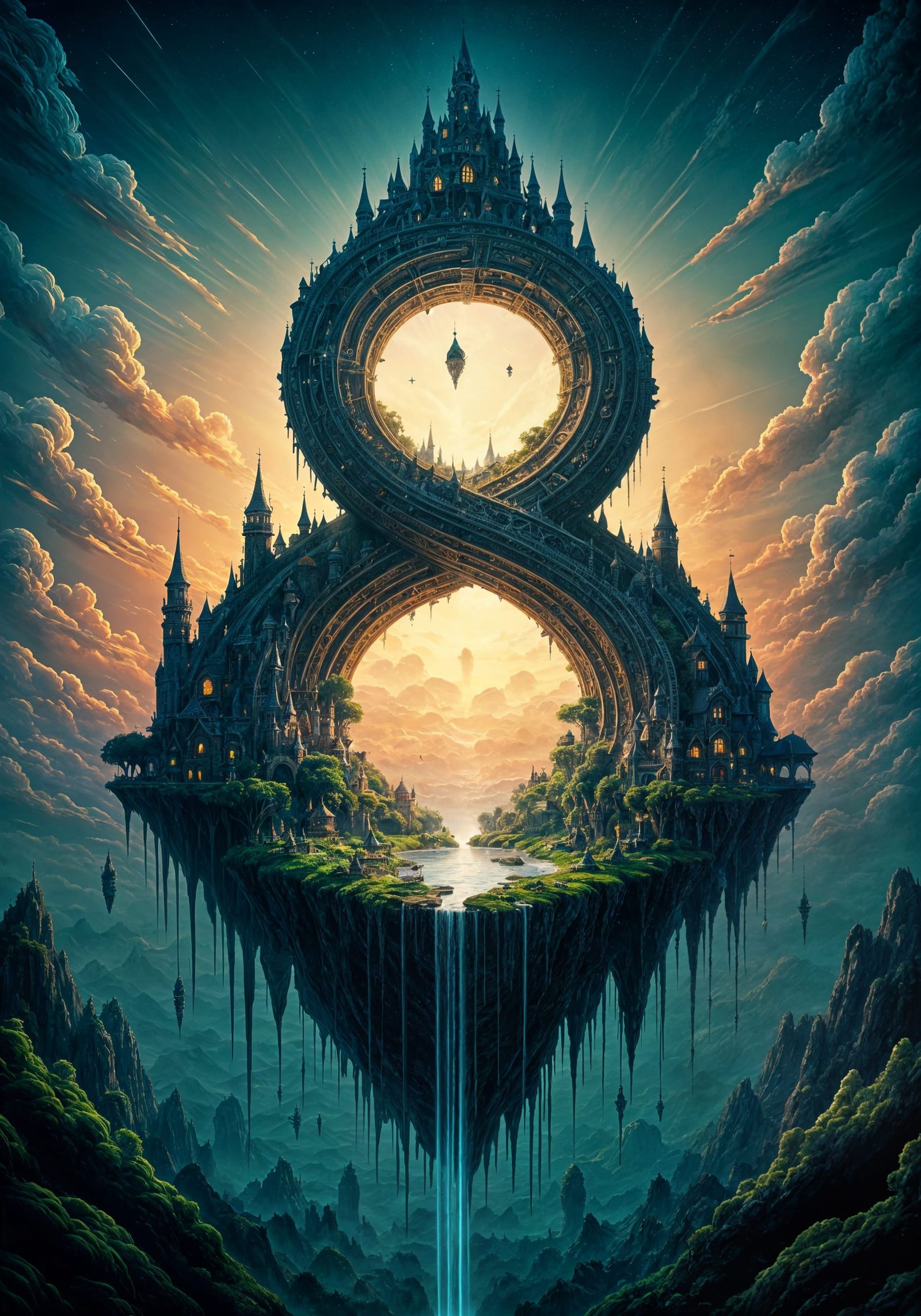 The Infinite Enchantment: A Surreal Fairytale Landscape of Endless Wonders  by @Heralyn