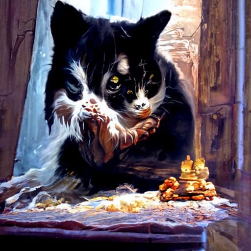 The cat of blessings