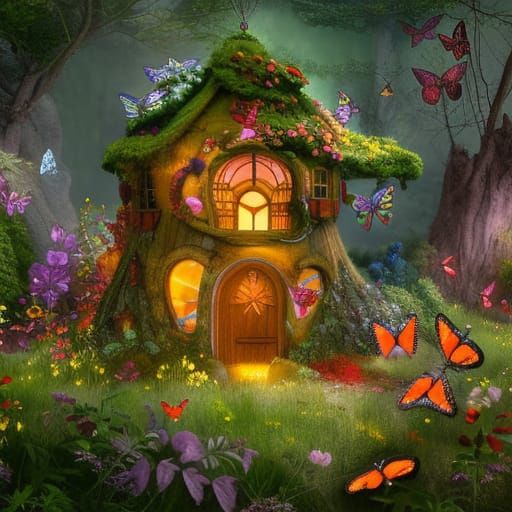 Faerie House AI Generated Artwork NightCafe Creator