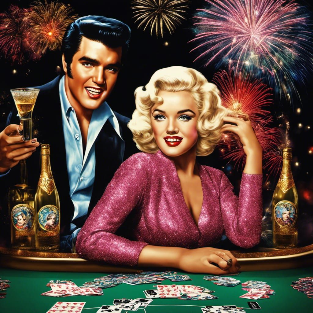 Elvis and Marilyn for the New year 🎊
