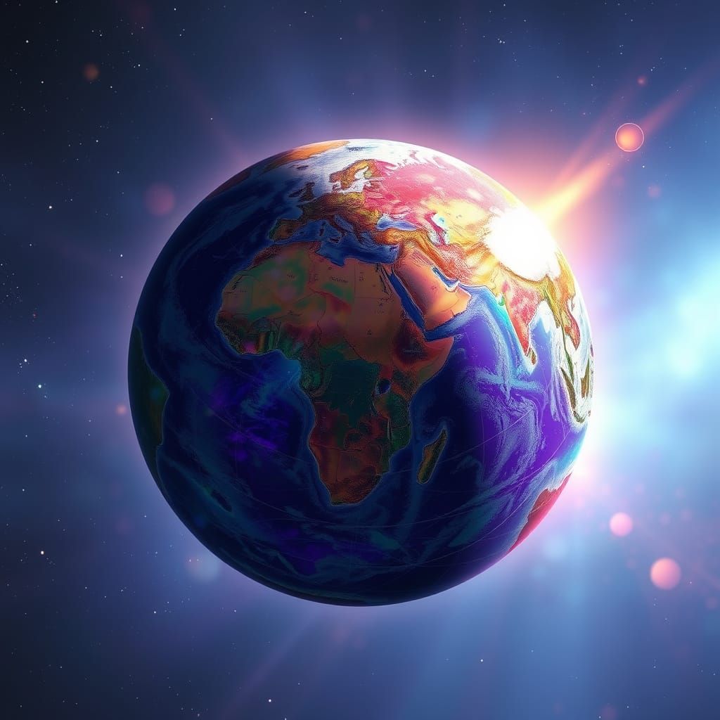 Surreal Cosmic Globe Radiates Heavenly Glow