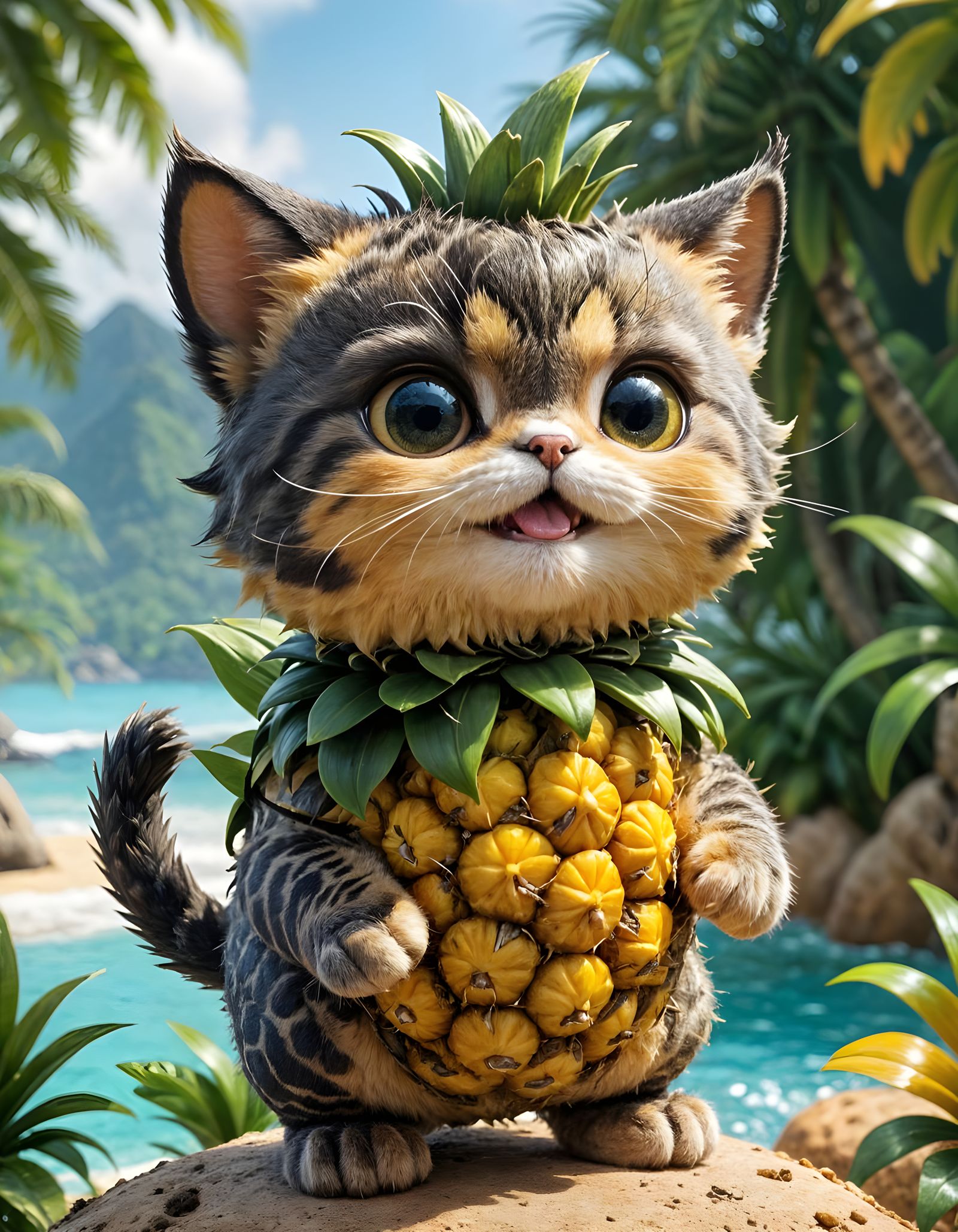 Tabby Pineapple   by @KBunny001