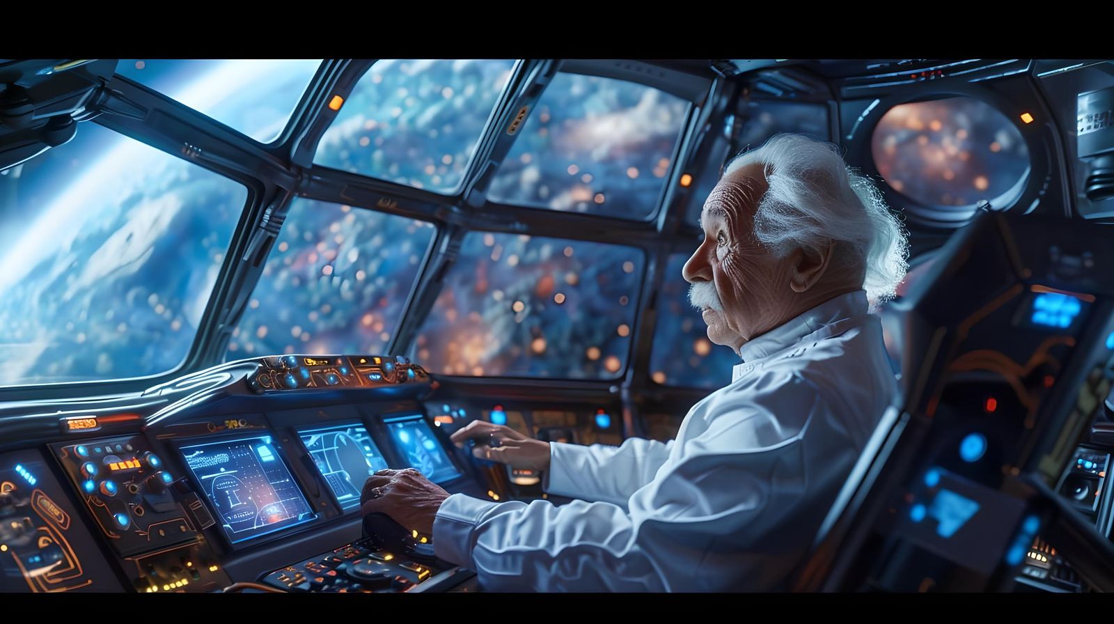 "Astro" Physicist Working in Space