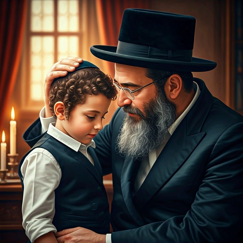 Heartwarming Shabbat Moment: Father and Son