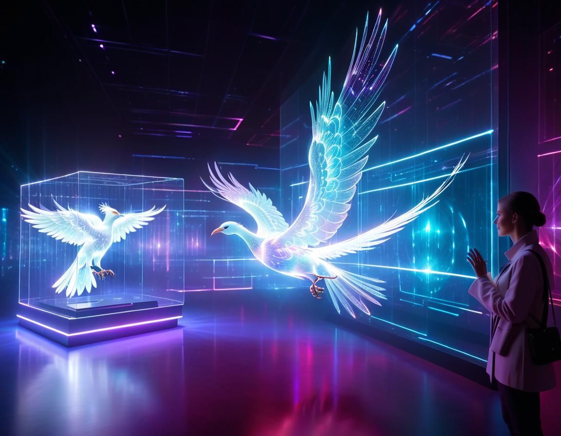  Holographic Phoenix Bird  by @Eve