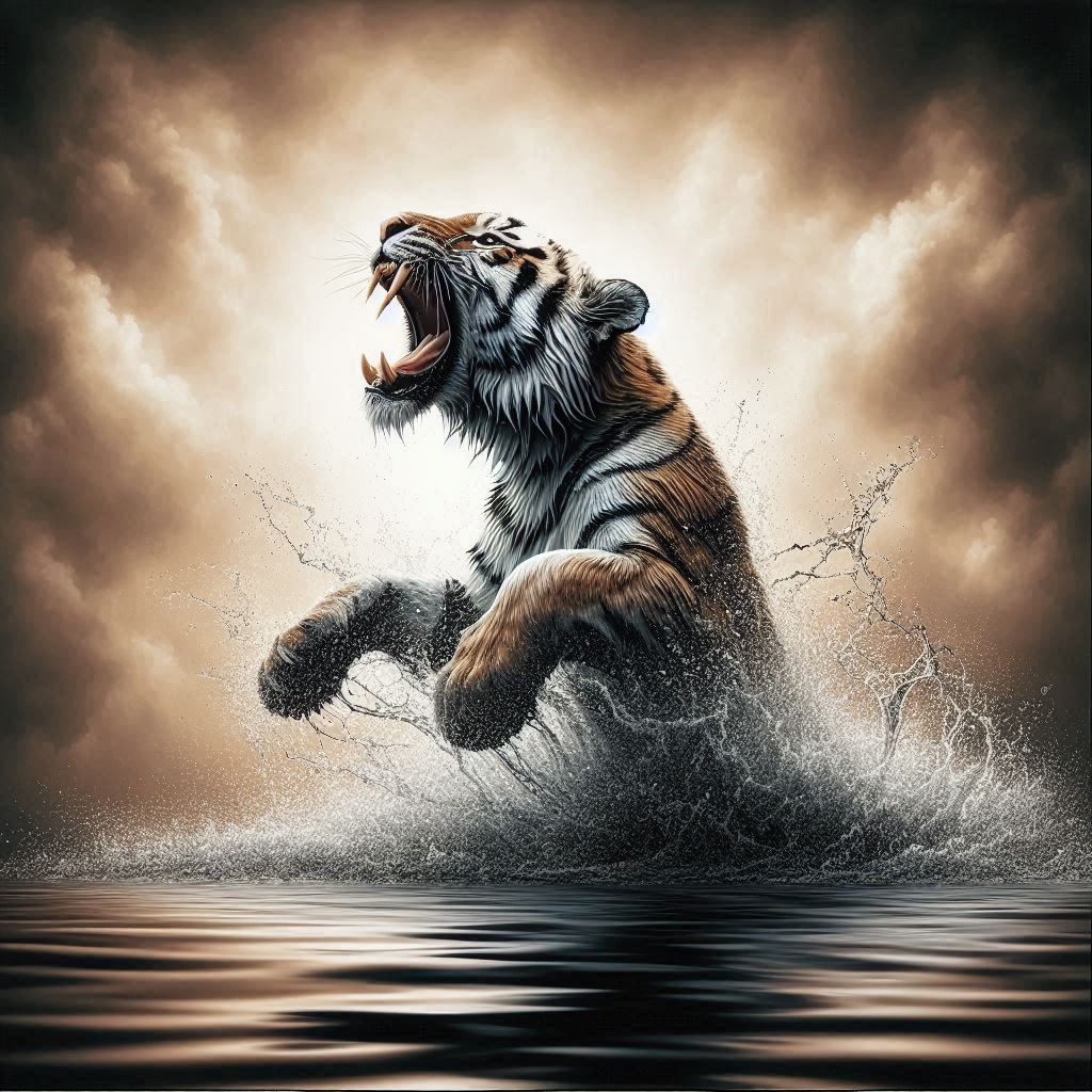 The Tiger's Power 👍😊