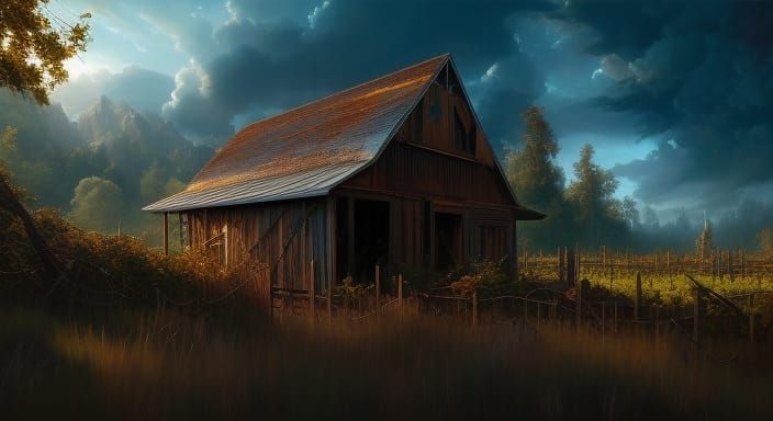 Abandoned Shed - AI Generated Artwork - NightCafe Creator