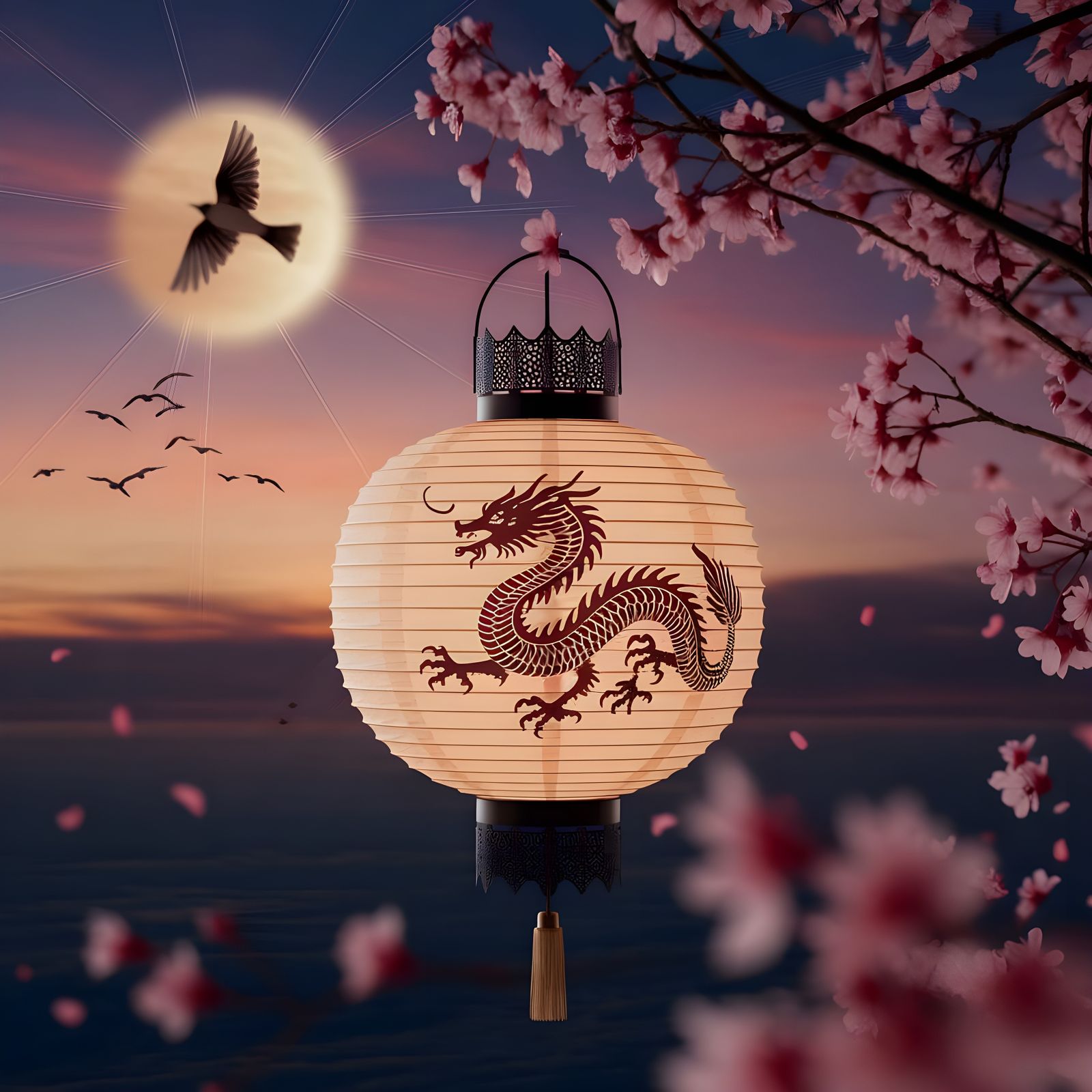 A lantern in a calming night   by @Jenim