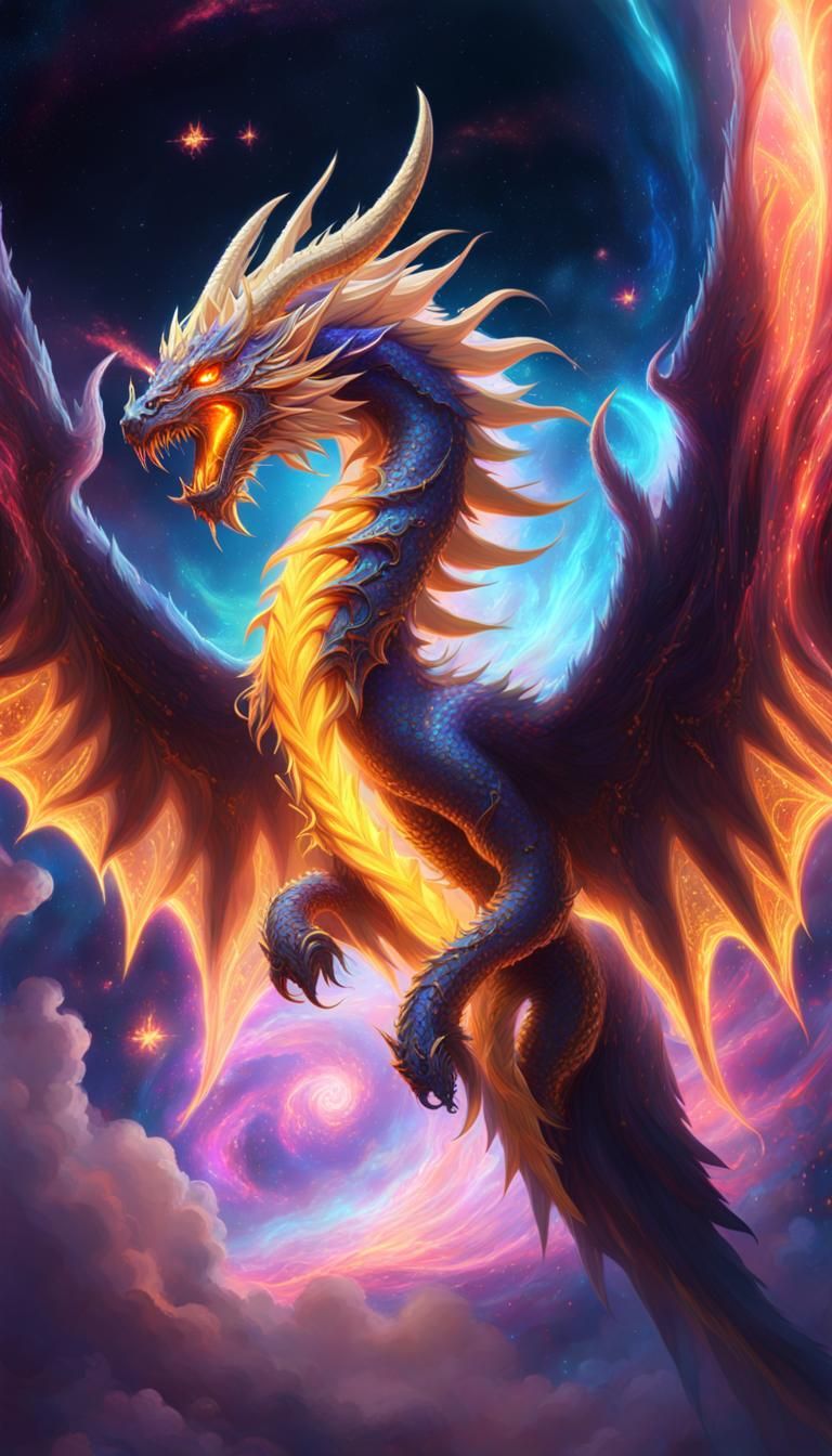 Cosmic Dragon - AI Generated Artwork - NightCafe Creator