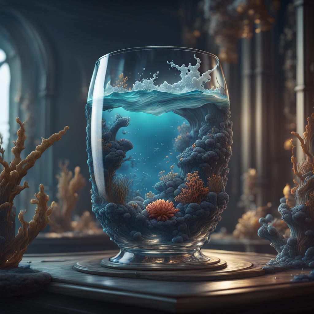 a ocean in a glass