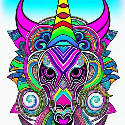 🦄 Fancy Zentangle Face
