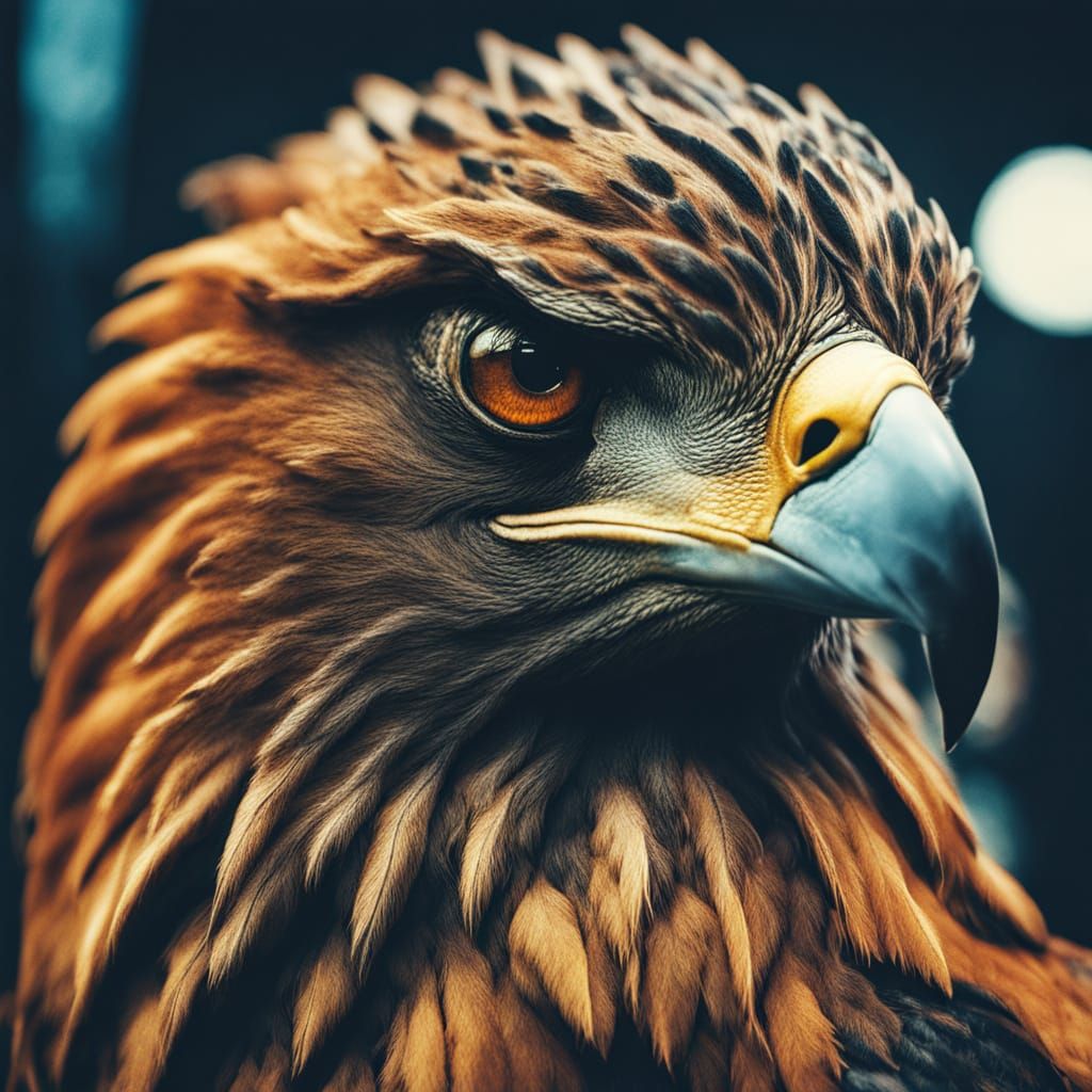 A majestic hawk's face  by @Maria