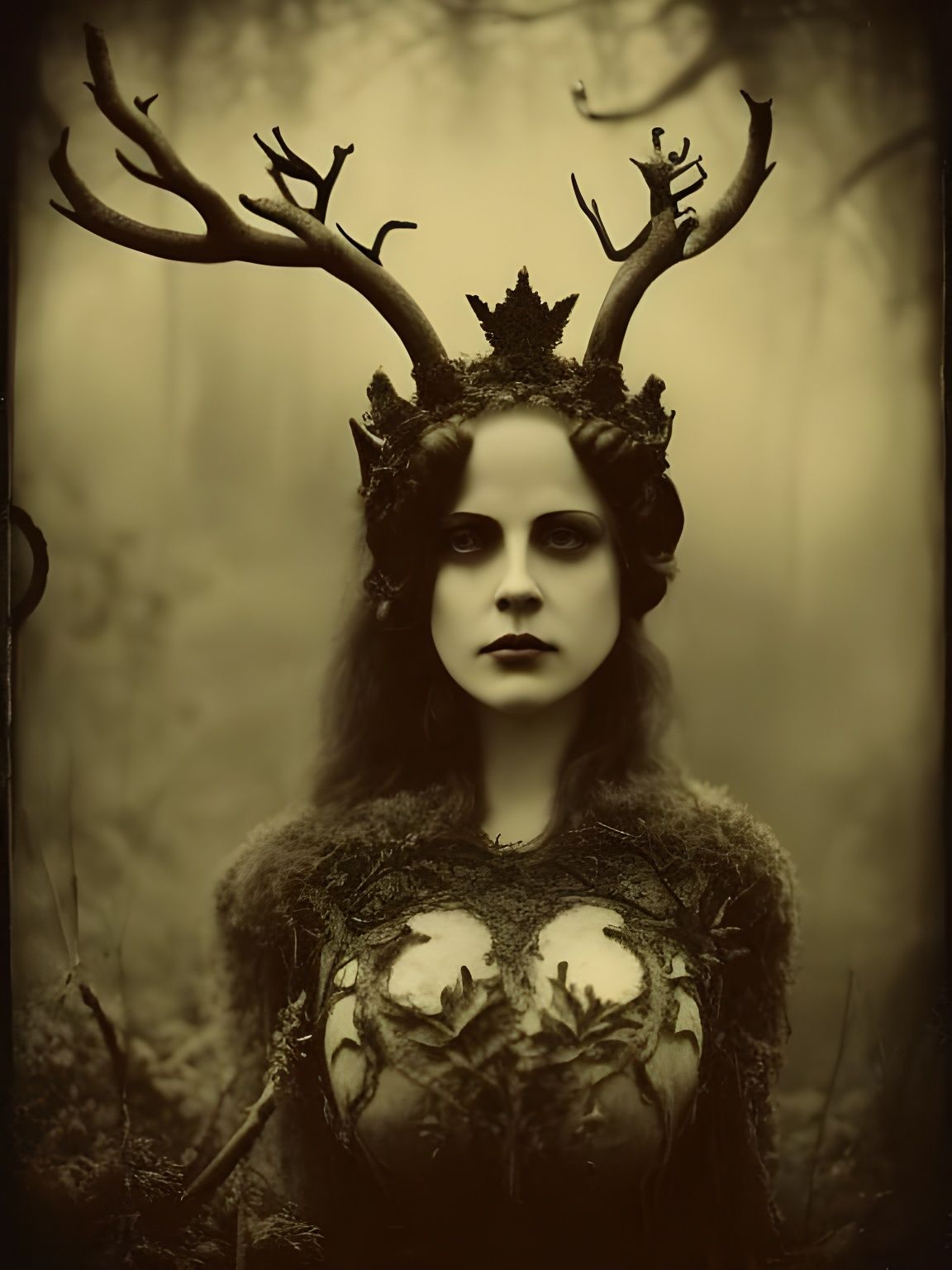 Antler Queen - Misty - AI Generated Artwork - NightCafe Creator