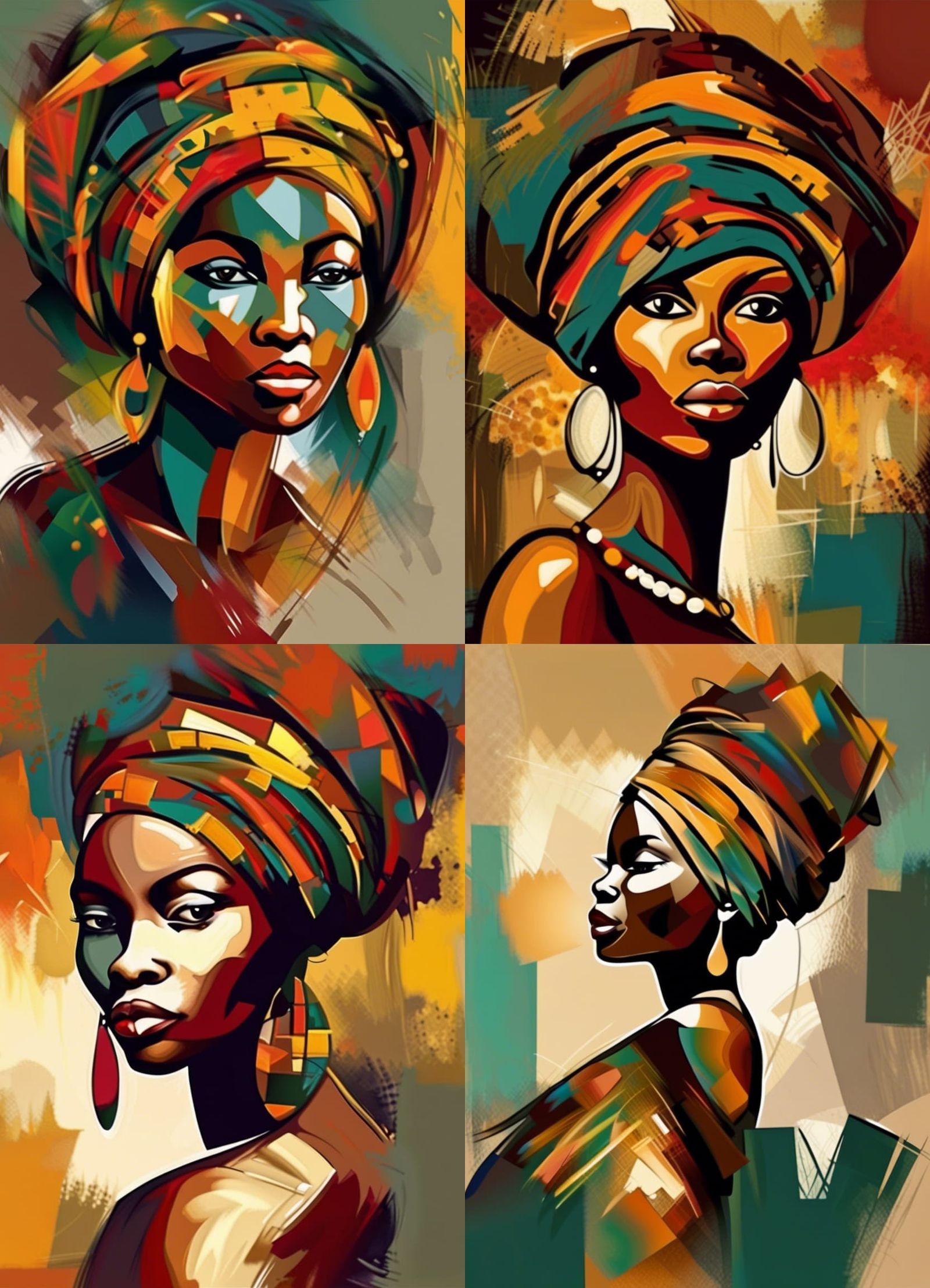 african woman poster - AI Generated Artwork - NightCafe Creator