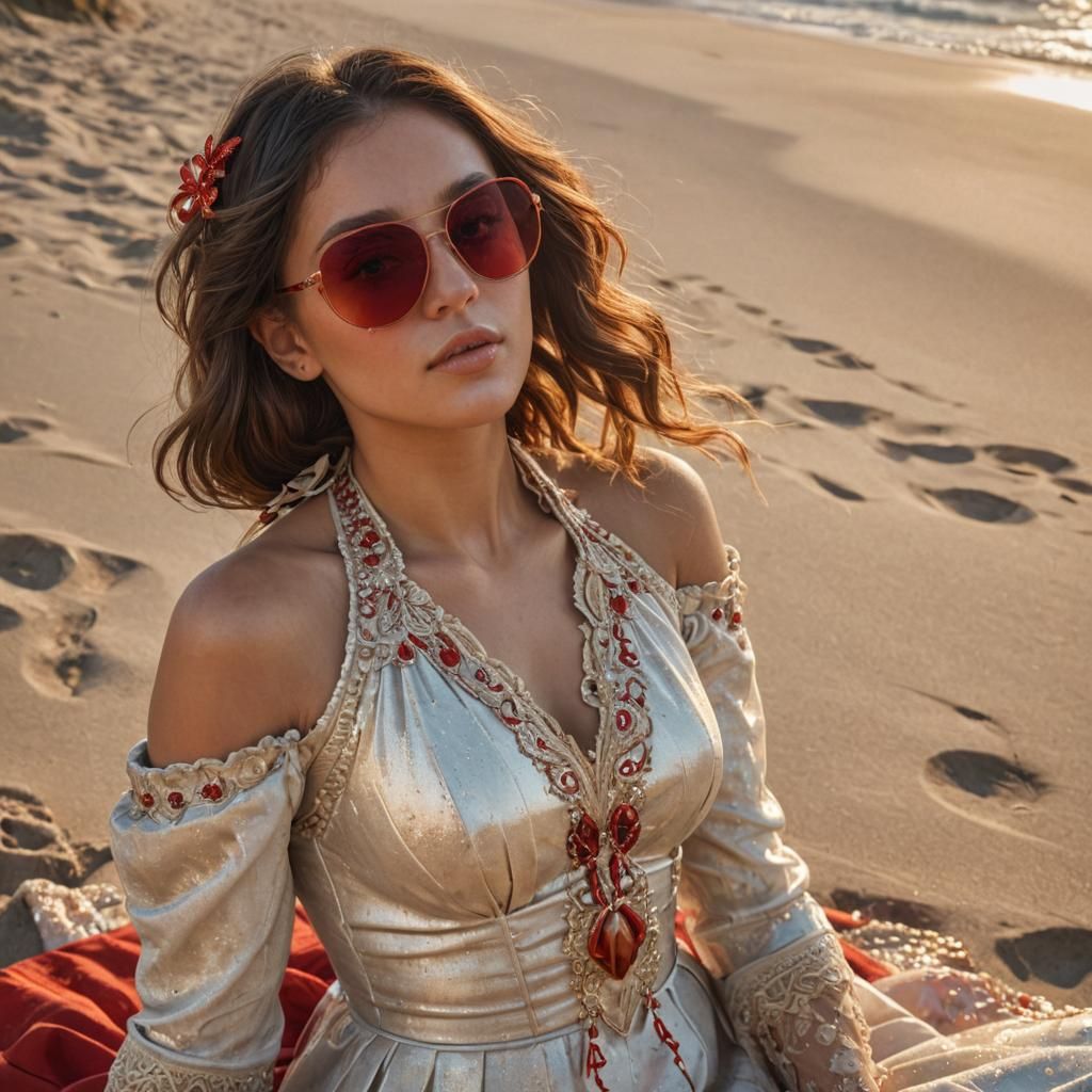 At beach
