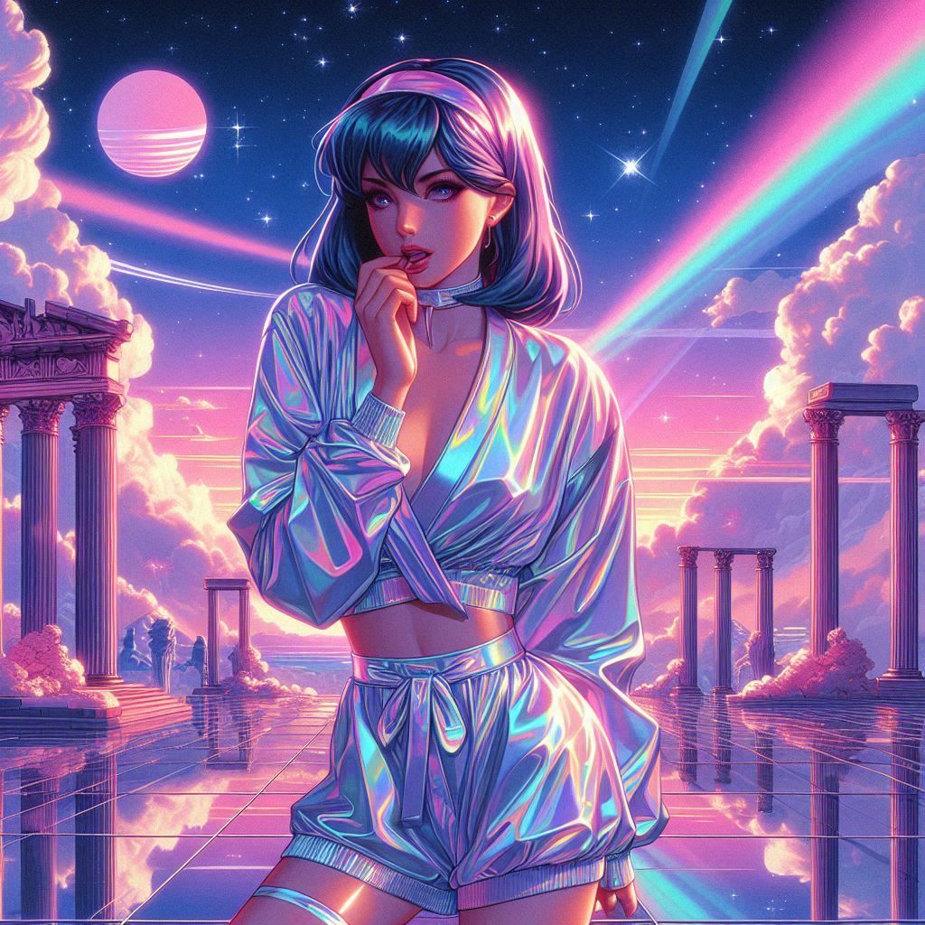 hajime sorayama 80s retro futurism sci-fi vintage concept co...