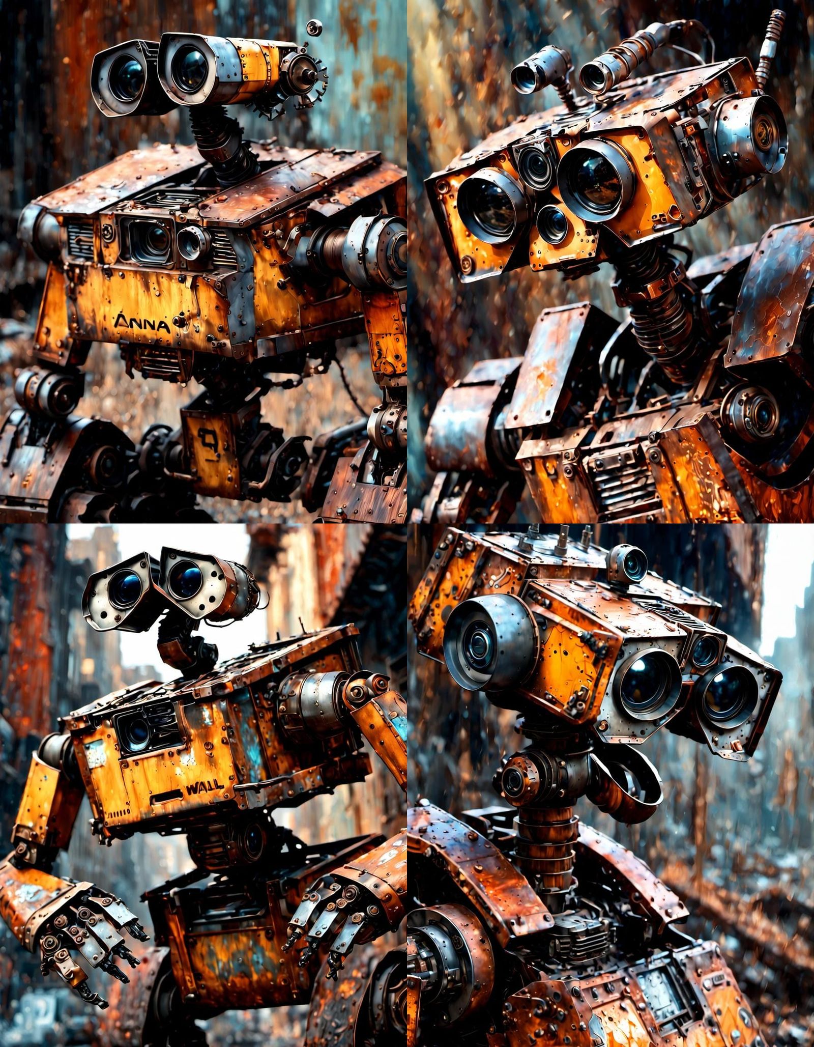 scrap metal robot WALL-E ! rusted metal ! textured iron ! textured ...