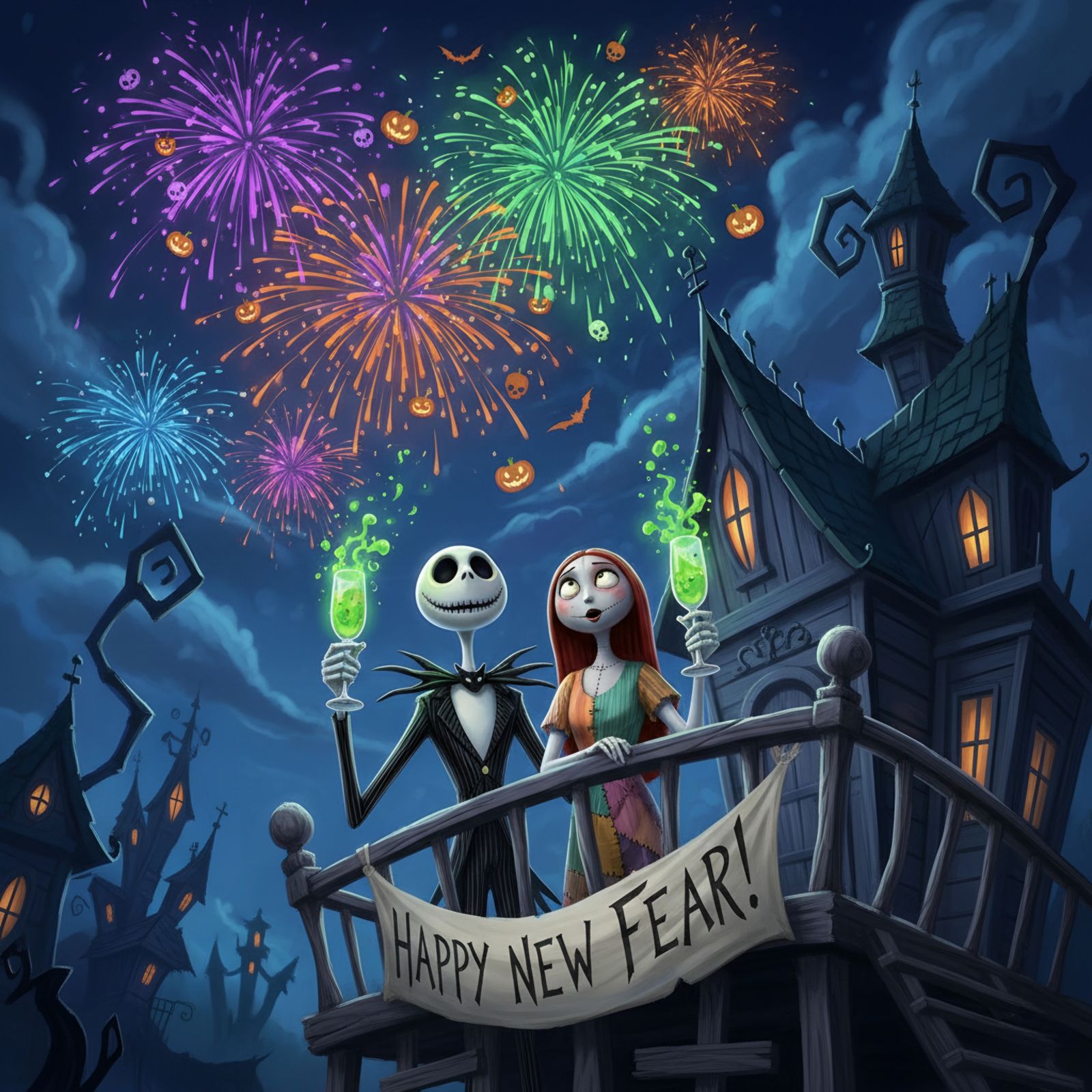 New years Eve in Halloween Town