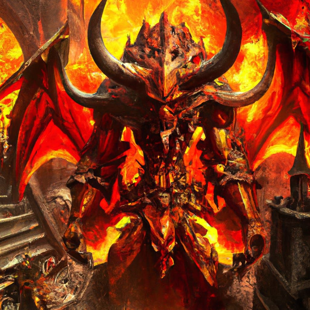 Diablo lord of hell AI Generated Artwork NightCafe Creator