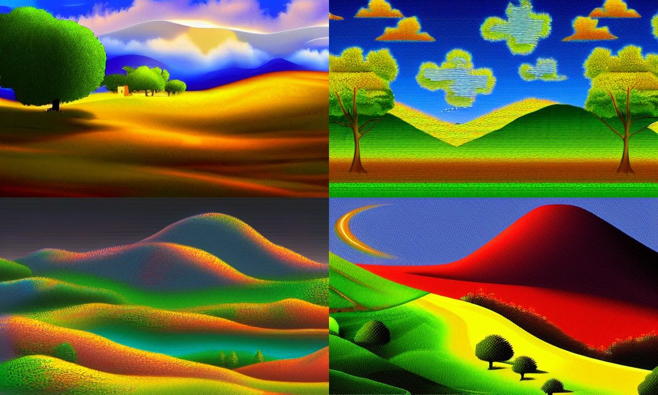 Landscape in the style of Computer art