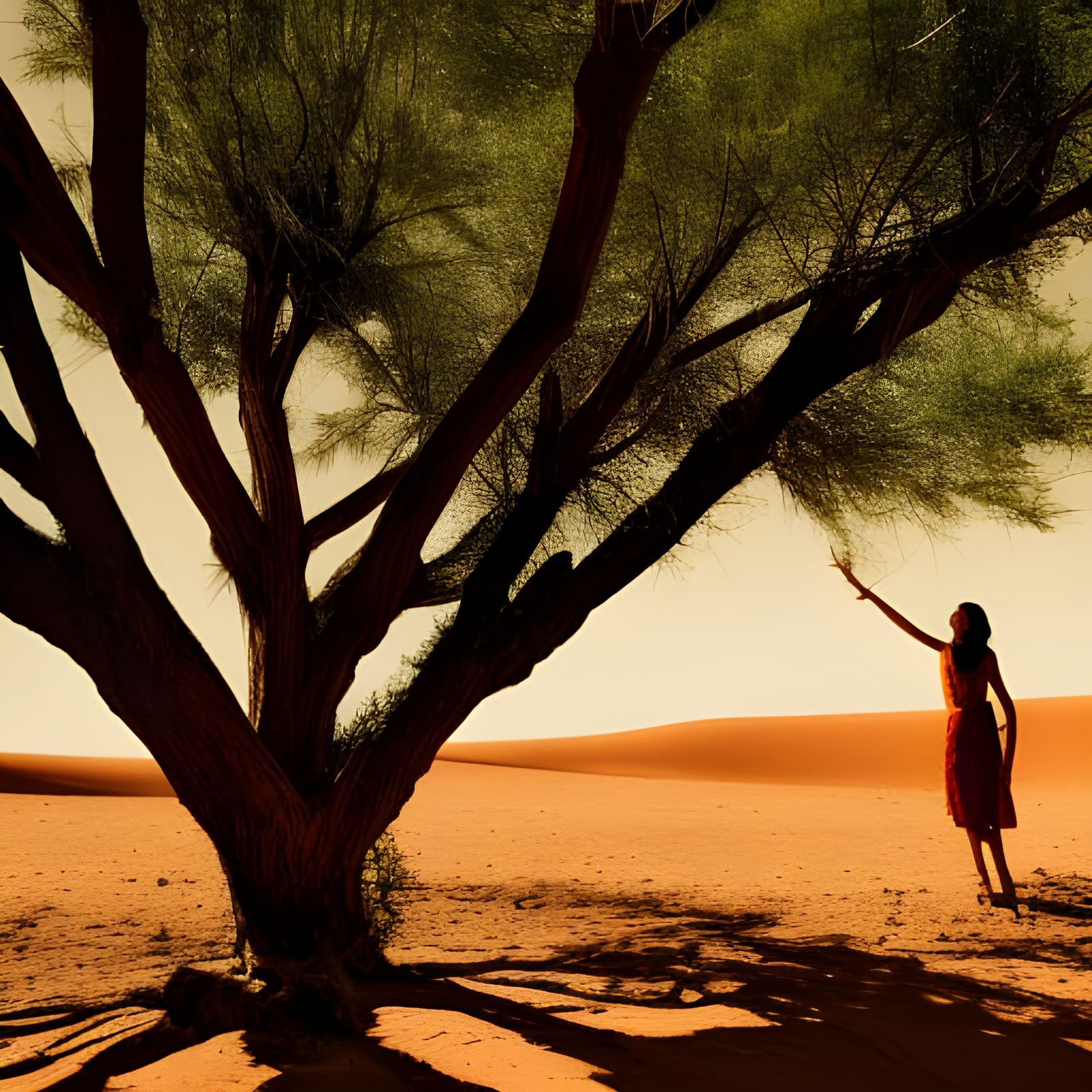 In middle of desert