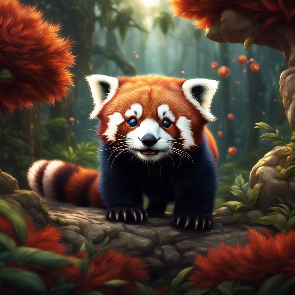 Baby red panda - AI Generated Artwork - NightCafe Creator