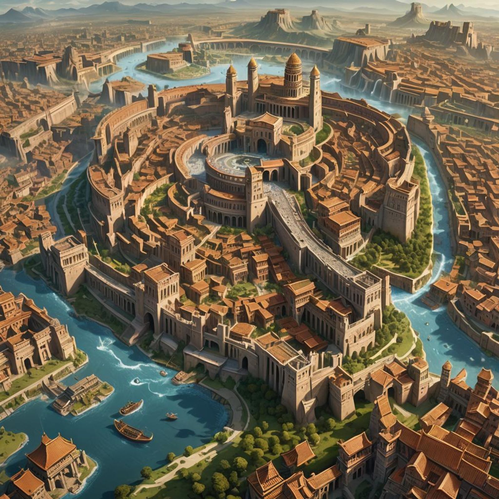 Create an image depicting the five largest world empires in history