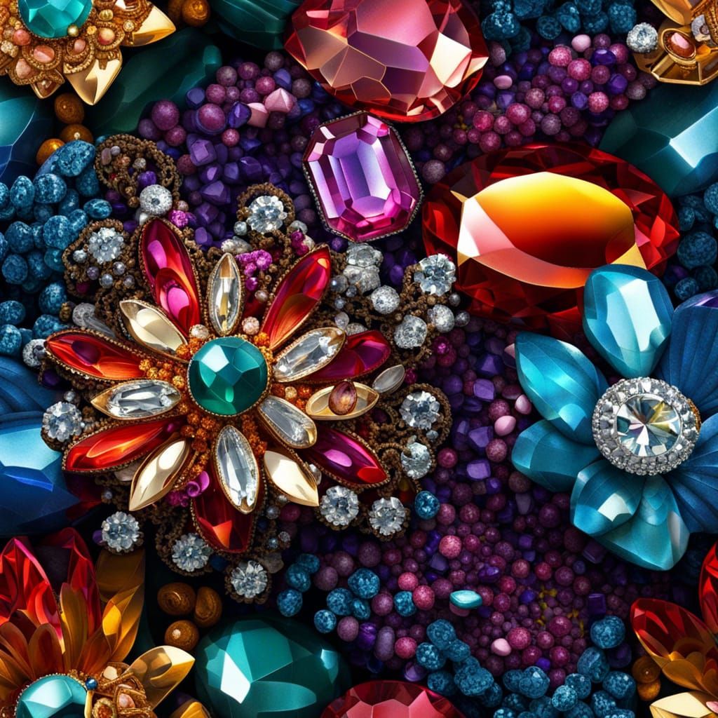 Flower brooches