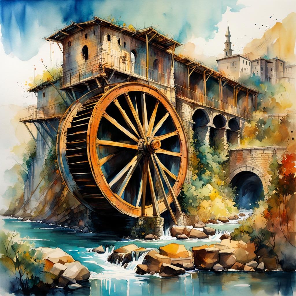 Water Wheels  by @Riangwalee