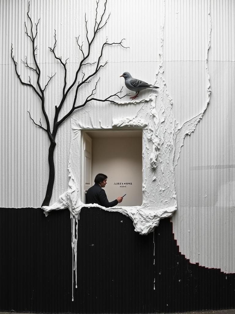 Abstract Art: Artificial Deviation in Mixed Media