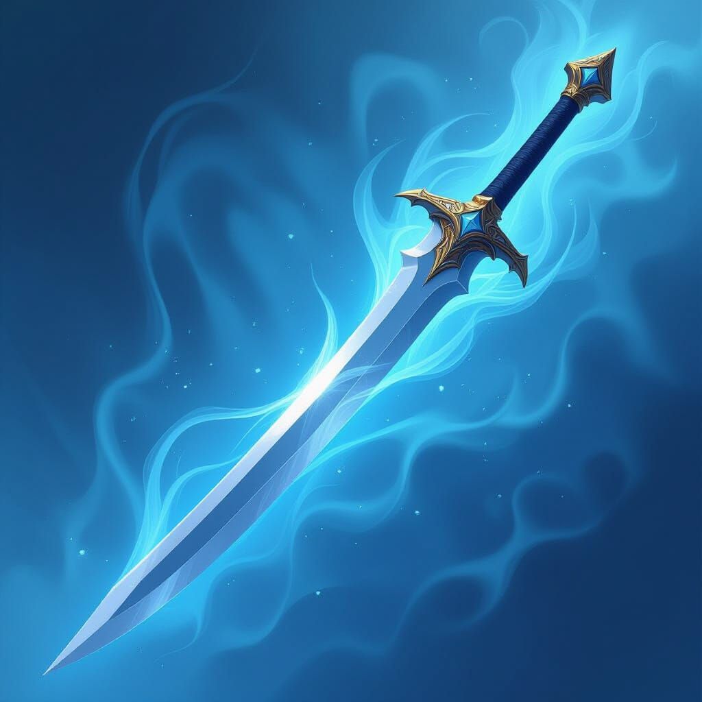 Short Sword Blade with Ethereal Wind Energy