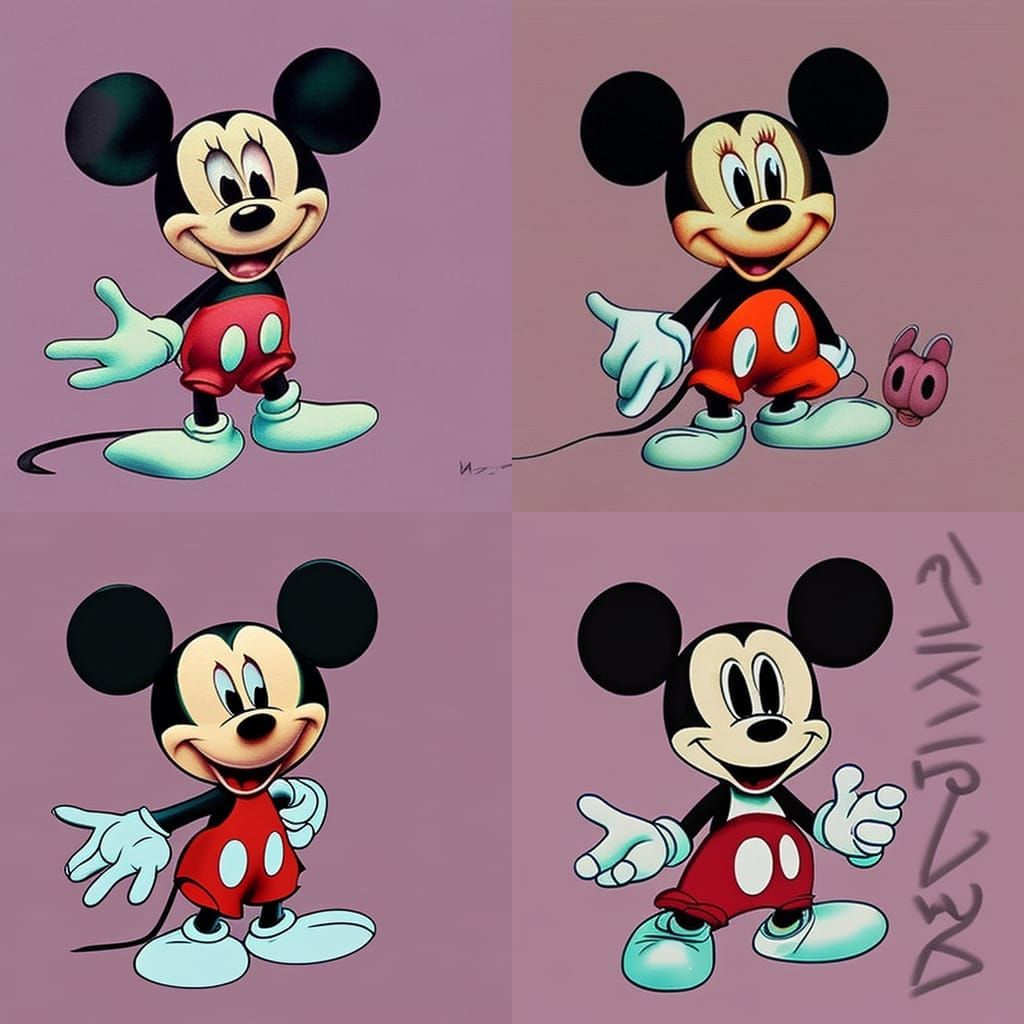 reference of micky mouse eyes, rabbit, - AI Generated Artwork ...