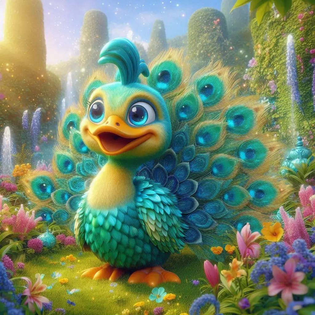 Duck- peacock hybrid