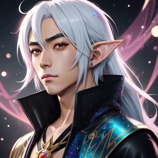 in the art style of RossDraws, concept anime art of the elf,...