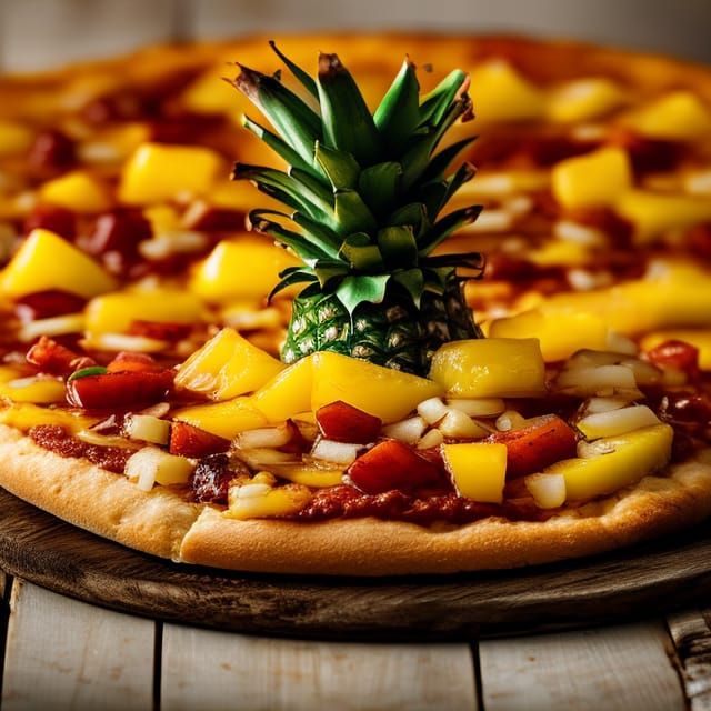 Pineapple Does Not Belong on Pizza 🍍🍕 AI Generated Artwork