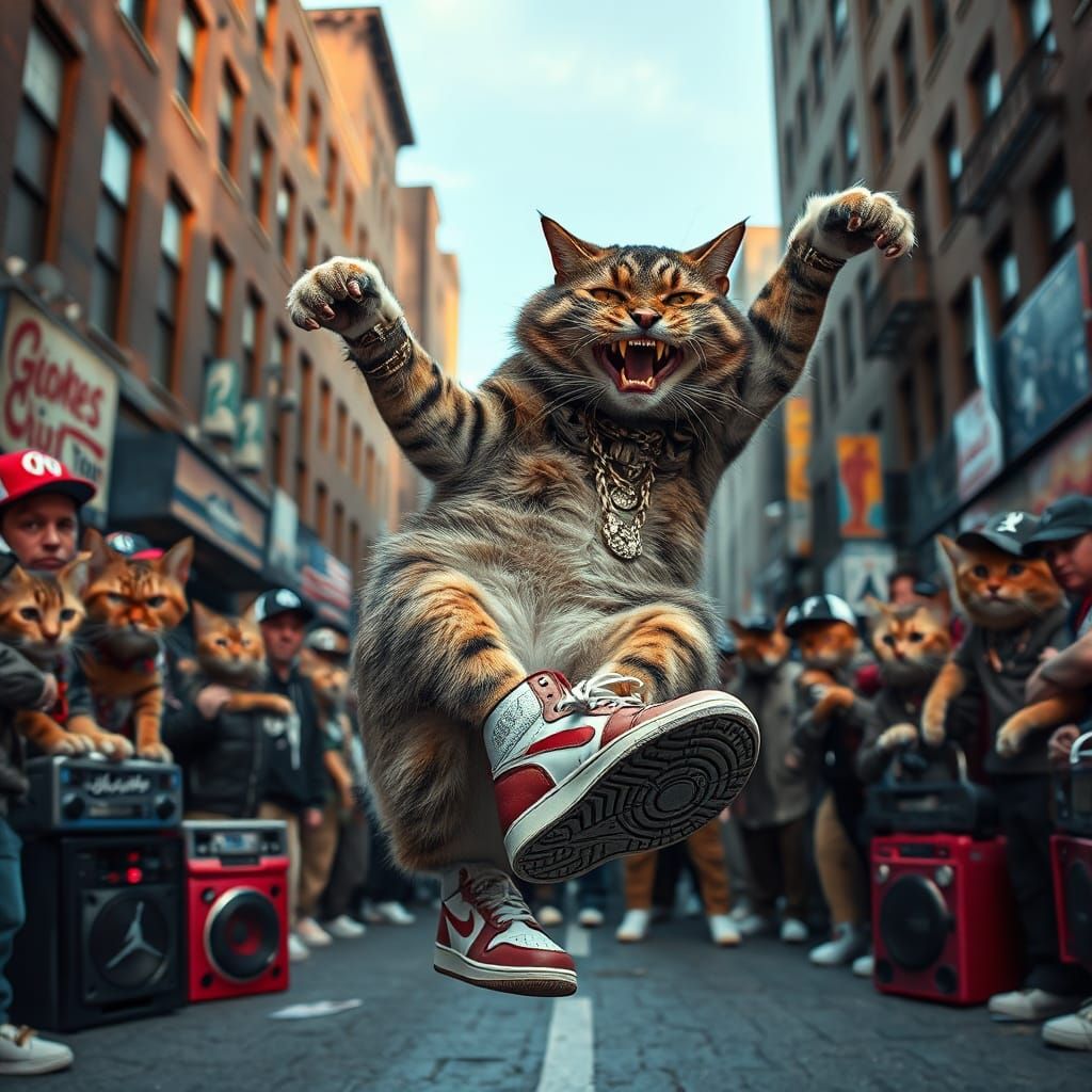 Hip Hop Cat with an Attitude